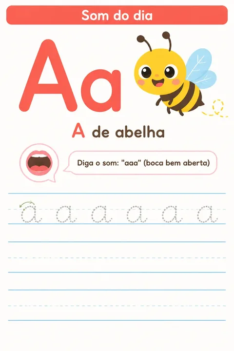 Exemplo de ficha — vogal A